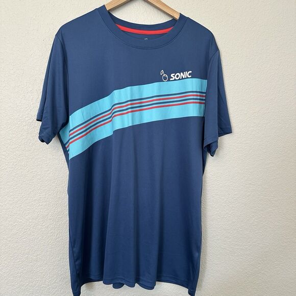 Unbranded Other - Copied - Sonic TShirt Mens XL Blue Employee Work Uniform EUC